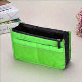 Craftsman Double Zipper Makeup Bag Oxford Cloth Green