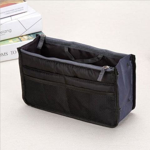 Craftsman Double Zipper Makeup Bag Oxford Cloth Black In Australia - Darrahopens