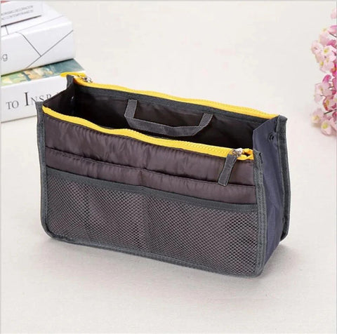 Craftsman Double Zipper Makeup Bag Oxford Cloth Grey In Australia - Darrahopens