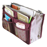 Craftsman Double Zipper Makeup Bag Oxford Cloth Burgundy