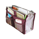 Craftsman Double Zipper Makeup Bag Oxford Cloth Burgundy