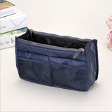 Craftsman Double Zipper Makeup Bag Oxford Cloth Navy