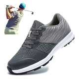 Thestron Waterproof Golf Shoes Men Training gray green US 6.5-EUR 39