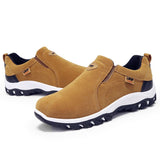New Code Men Hiking Shoes Rubber Sole Low Top Black 42