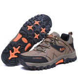 QIFENG Men Hiking Shoes Outdoor Trekking Sneakers soot 41