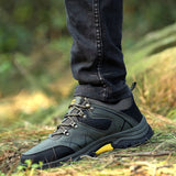 QIFENG Men Hiking Shoes Outdoor Trekking Sneakers Khaki 39 In Australia - Darrahopens