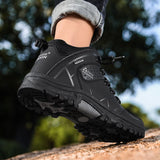 QIFENG Men Hiking Shoes Outdoor Trekking Sneakers Khaki 42