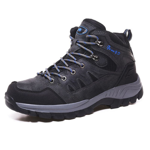 Men Hiking Shoes Minsi Xiusi Mid Top Anti Slip WN-9903-1 Gray 41