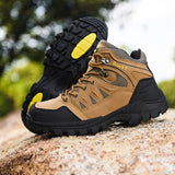 Men Hiking Shoes Minsi Xiusi Mid Top Anti Slip WN-9903-1 Army Green 45 In Australia - Darrahopens