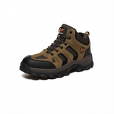 QIFENG Mens High Top Hiking Shoes Anti Slip Rubber Sole Brown 42