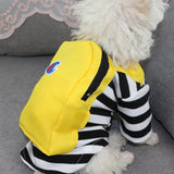 Funny Dog Clothes Qichong Small Pet Spring Autumn Purse Stripe XS