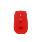 Silicone Key Case For Toyota Corolla 3 Button Red