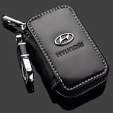 Dazzling Leather Key Holder for Car Keychain. Audi Brown square key bag