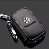 Dazzling Leather Key Holder for Car Keychain. Harvard Black square key bag
