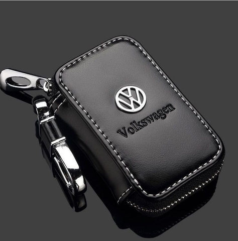 Dazzling Leather Key Holder for Car Keychain. Great wall Black square key bag