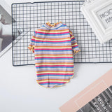 Pet Clothes Rainbow Pattern Small Dog Shirt Rainbow Undershirt sapphire blue In Australia - Darrahopens