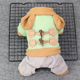 Pet Dog Clothes Odd Pet Four Legged Casual Corner Button Four Leg Green XS In Australia - Darrahopens
