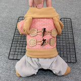 Pet Dog Clothes Odd Pet Four Legged Casual Corner Button Four Leg Green S In Australia - Darrahopens