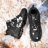 Men Hiking Shoes High Top Warm Winter 8528. Note. 8528 Black 39 In Australia - Darrahopens