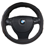 Li Xiao Car Steering Wheel Cover 38cm Cowhide Black Red Black Cafe