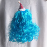 Pet Dog Cat Wool Wig Blue Wave Christmas