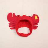 Pet Crab Hat Big Eyes Felt Headwear crab hat