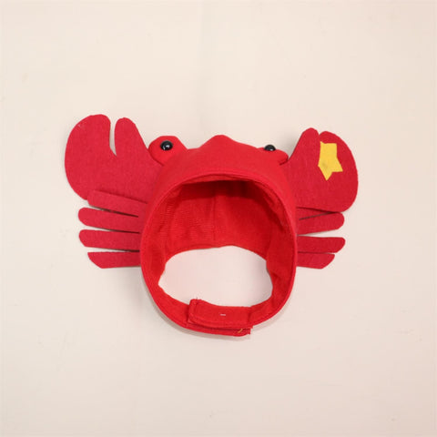 Pet Crab Hat Big Eyes Felt Headwear crab hat