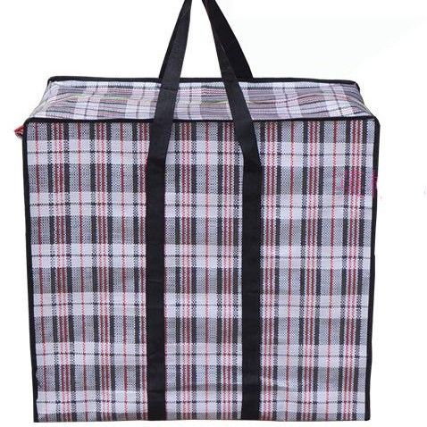 Woven Storage Bag PP Multipurpose Moving Clothes Black Trumpet