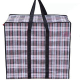 Woven Storage Bag PP Multipurpose Moving Clothes Black Medium