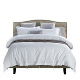 Hotel Style Quilt Cover 4 Piece Bedding Set White satin strip for economy homestay hotel 1.5x 2.1 m quilt cover