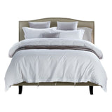 Hotel Style Quilt Cover 4 Piece Bedding Set White satin strip for economy homestay hotel 2.0x 2.3 m quilt cover
