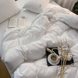 Hotel Style Quilt Cover 4 Piece Bedding Set Light luxury five-star room for white thickening 2.0x 2.3 m quilt cover