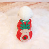 Qichong Pet Fleece Vest for Dogs and Cats Fawn bumping red XS