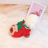 Qichong Pet Fleece Vest for Dogs and Cats Fawn bumping red XS