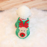 Qichong Pet Fleece Vest for Dogs and Cats Fawn smashes green XS