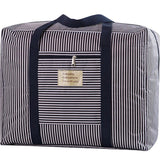 Oxford Cloth Travel Storage Bag Waterproof Fold. Gray geometry Medium 42X32X17cm