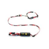 A family of Youchong Nylon Dog Leash and Collar Set Pink suit-M size Elastic rope [traction rope + collar]]