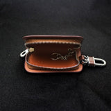 Dodge Leather Key Case Wood Grain Brown Wood Grain Bag-(Brown)