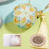 Fun Resin Keychain Blue and White Modern Style W274-LX [maple leaf] key chain-flowers core + gift box In Australia - Darrahopens