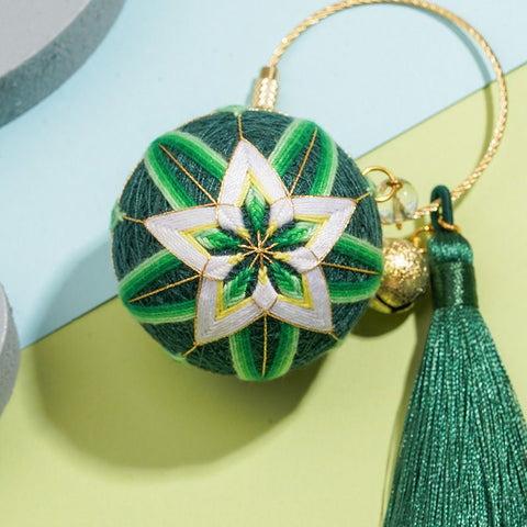 Fun Resin Keychain Blue and White Modern Style W276 [Emerald] Keychain