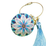 Fun Resin Keychain Blue and White Modern Style W276 [Emerald] Keychain