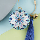Fun Resin Keychain Blue and White Modern Style W277 [Purple Blue] Keychain In Australia - Darrahopens