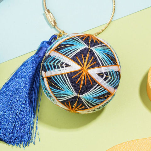 Fun Resin Keychain Blue and White Modern Style W278 [Midsummer Night] Keychain In Australia - Darrahopens