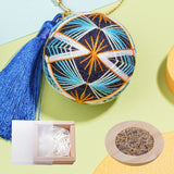 Fun Resin Keychain Blue and White Modern Style W278-LX [Midsummer Night] Keychain-flowers core + gift box In Australia - Darrahopens