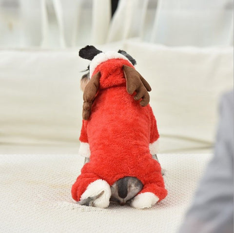 Odd Pet Dog Winter Coat Elk Four Legged Clothes red elk S