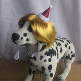Pet Dog Cat Wig Hat Christmas Yellow Wool