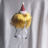 Pet Dog Cat Wig Hat Christmas Yellow Wool