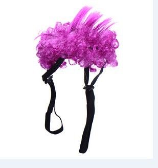 Pet Dog Wig Short Curly Hair Gan's Liangsi NI Purple