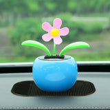 Tang Yi Solar Car Decoration Sunflower Blue Sunflower + non-slip mat In Australia - Darrahopens
