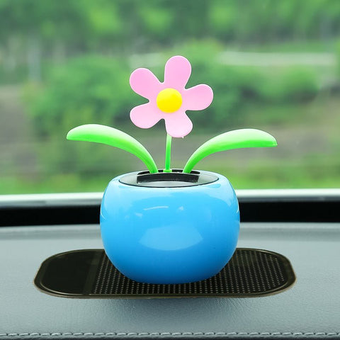 Tang Yi Solar Car Decoration Sunflower Blue Sunflower + non-slip mat In Australia - Darrahopens
